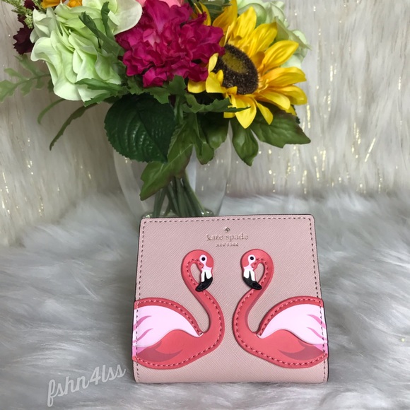 🔥SALE🔥Kate Spade SM Zip Bifold Flamingo Wallet - Picture 2 of 8